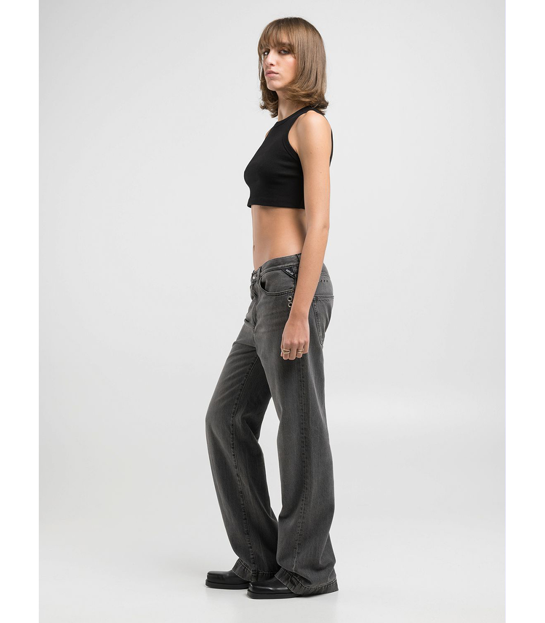 コットンスキニーフィットベストトップ 詳細画像 ブラック 4